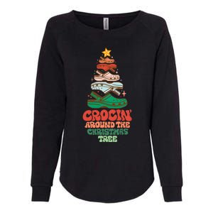 Crocin Around The Christmas Tree Crocs Holiday Season Womens California Wash Sweatshirt