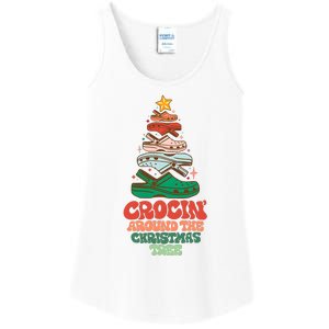 Crocin Around The Christmas Tree Crocs Holiday Season Ladies Essential Tank