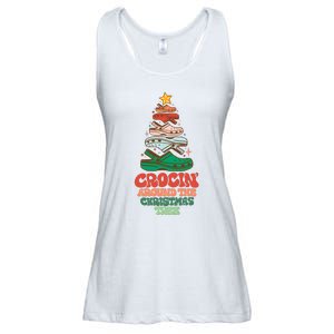 Crocin Around The Christmas Tree Crocs Holiday Season Ladies Essential Flowy Tank