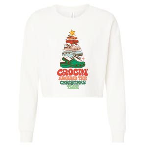 Crocin Around The Christmas Tree Crocs Holiday Season Cropped Pullover Crew