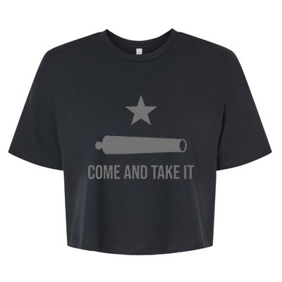 COME AND TAKE IT FLAG TEXAS PRIDE GONZALES CANNON Bella+Canvas Jersey Crop Tee