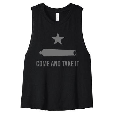 COME AND TAKE IT FLAG TEXAS PRIDE GONZALES CANNON Women's Racerback Cropped Tank