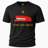 Come And Take It Red Stapler Novelty Retro Office Meme Cooling Performance Crew T-Shirt