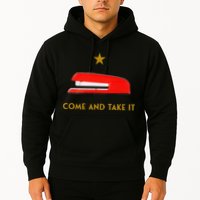 Come And Take It Red Stapler Novelty Retro Office Meme Hoodie