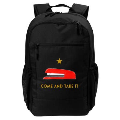 Come And Take It Red Stapler Novelty Retro Office Meme Backpack