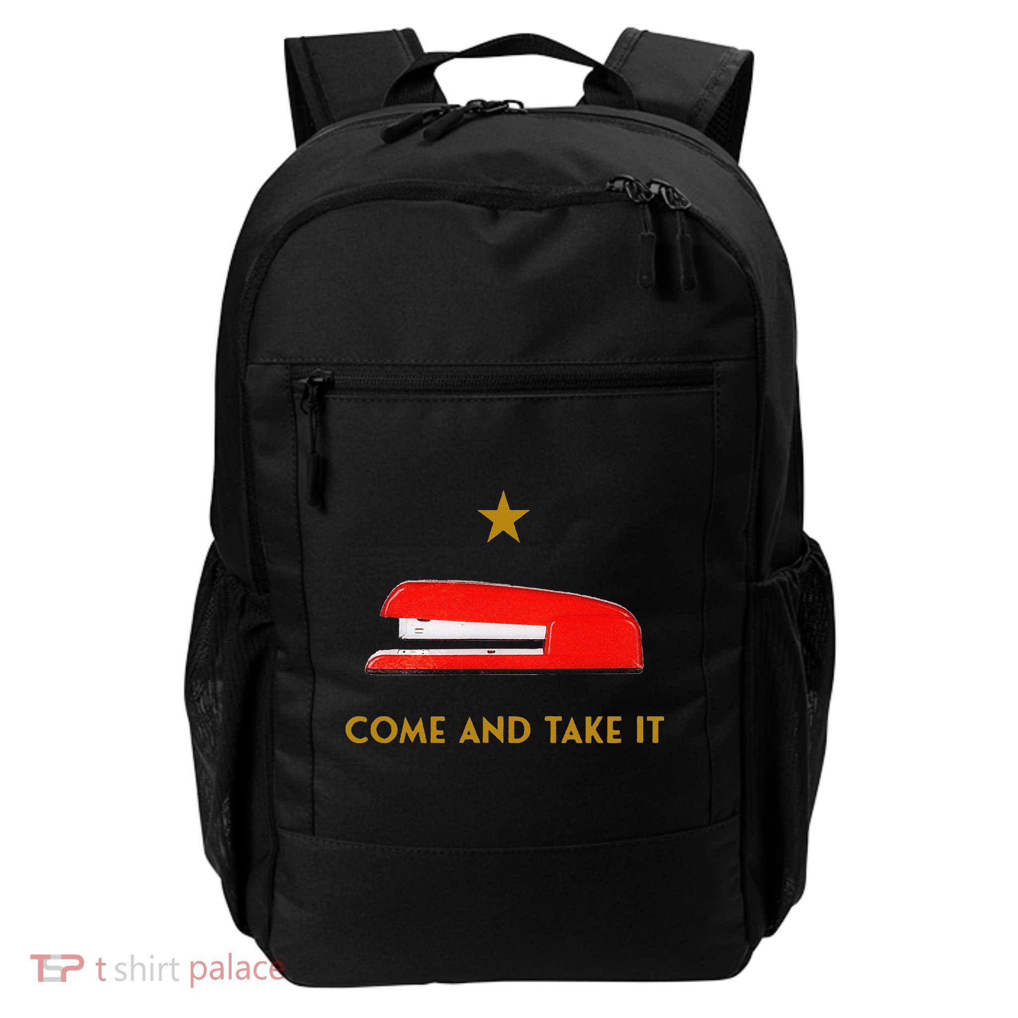 Come And Take It Red Stapler Novelty Retro Office Meme Backpack