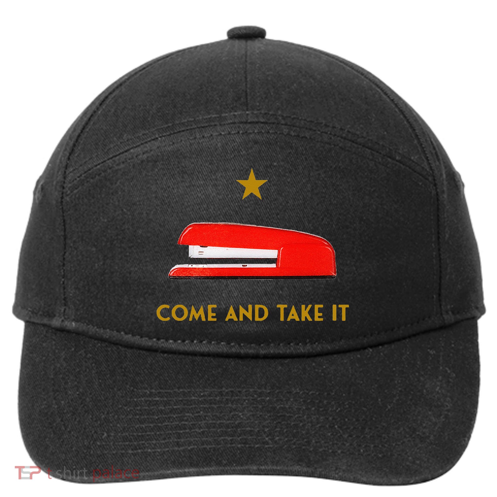 Come And Take It Red Stapler Novelty Retro Office Meme 7-Panel Snapback Hat