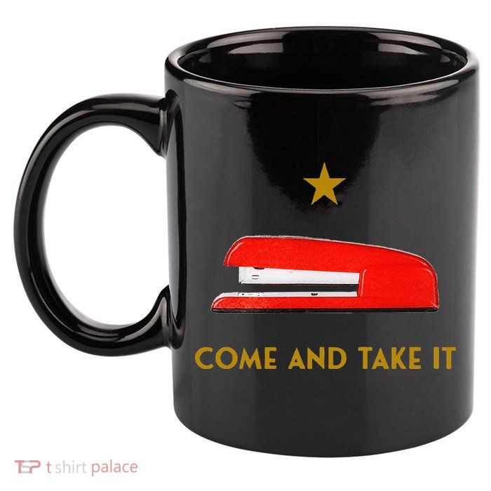 Come And Take It Red Stapler Novelty Retro Office Meme 11oz C Handle Ceramic Mug