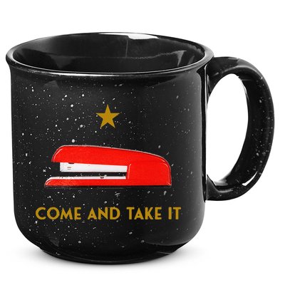 Come And Take It Red Stapler Novelty Retro Office Meme 15oz Campfire Ceramic Mug