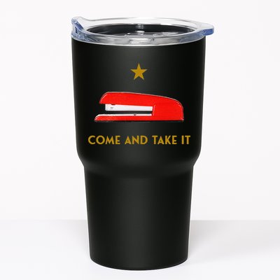 Come And Take It Red Stapler Novelty Retro Office Meme Tumbler