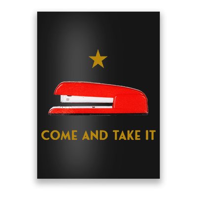Come And Take It Red Stapler Novelty Retro Office Meme Poster