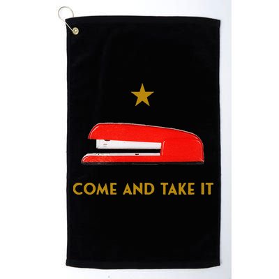 Come And Take It Red Stapler Novelty Retro Office Meme Golf Towel