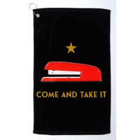 Come And Take It Red Stapler Novelty Retro Office Meme Golf Towel