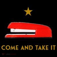 Come And Take It Red Stapler Novelty Retro Office Meme Wool Snapback Cap