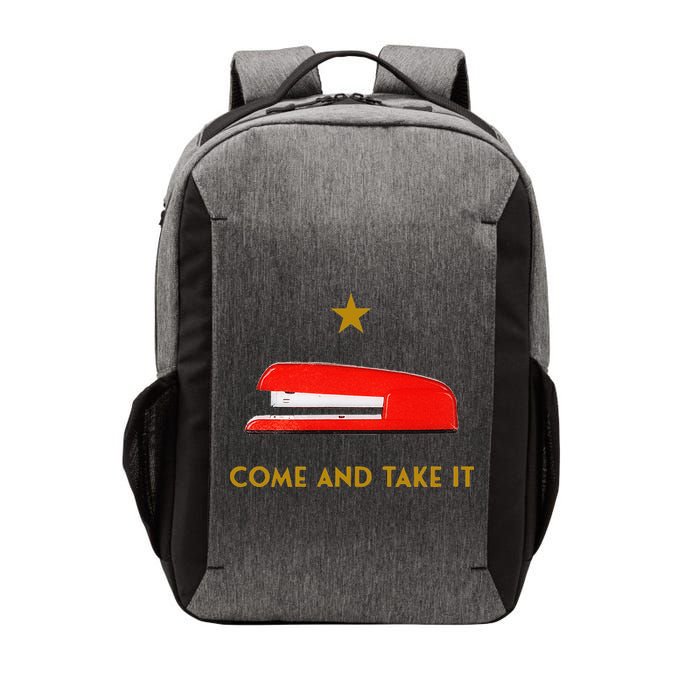 Come And Take It Red Stapler Novelty Retro Office Meme Vector Backpack