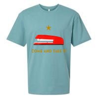 Come And Take It Red Stapler Novelty Retro Office Meme Sueded Cloud Jersey T-Shirt