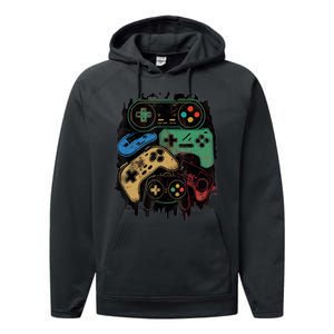 Control All The Things Video Game Controller Gamer Graphic Performance Fleece Hoodie