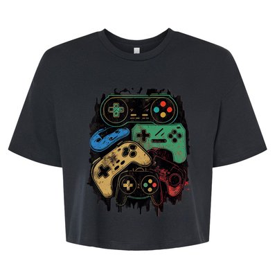 Control All The Things Video Game Controller Gamer Graphic Bella+Canvas Jersey Crop Tee