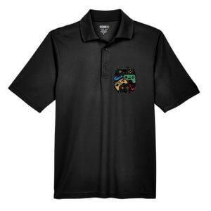 Control All The Things Video Game Controller Gamer Graphic Men's Origin Performance Pique Polo