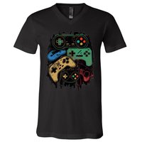 Control All The Things Video Game Controller Gamer Graphic V-Neck T-Shirt