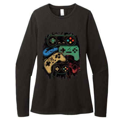 Control All The Things Video Game Controller Gamer Graphic Womens CVC Long Sleeve Shirt