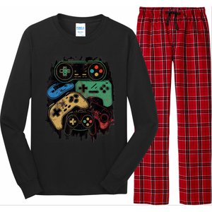 Control All The Things Video Game Controller Gamer Graphic Long Sleeve Pajama Set