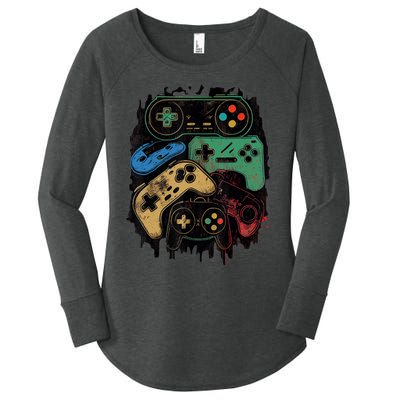 Control All The Things Video Game Controller Gamer Graphic Women's Perfect Tri Tunic Long Sleeve Shirt