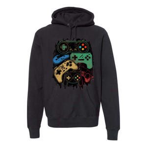 Control All The Things Video Game Controller Gamer Graphic Premium Hoodie