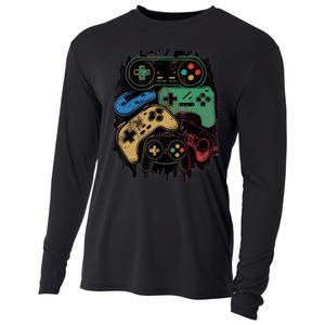 Control All The Things Video Game Controller Gamer Graphic Cooling Performance Long Sleeve Crew