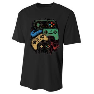 Control All The Things Video Game Controller Gamer Graphic Performance Sprint T-Shirt