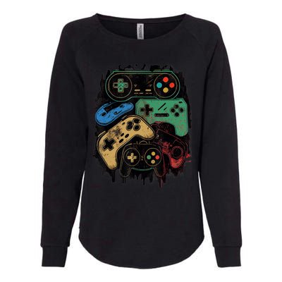 Control All The Things Video Game Controller Gamer Graphic Womens California Wash Sweatshirt