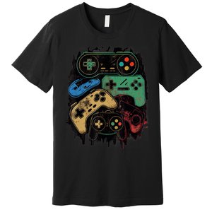 Control All The Things Video Game Controller Gamer Graphic Premium T-Shirt