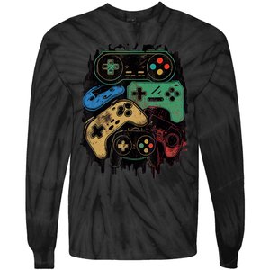 Control All The Things Video Game Controller Gamer Graphic Tie-Dye Long Sleeve Shirt