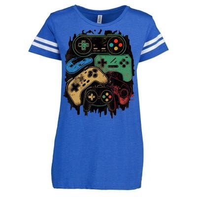 Control All The Things Video Game Controller Gamer Graphic Enza Ladies Jersey Football T-Shirt