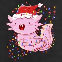 Cute Axolotl Tangled In Christmas Lights Santa Hat Cool Comfort Performance Bucket Hat