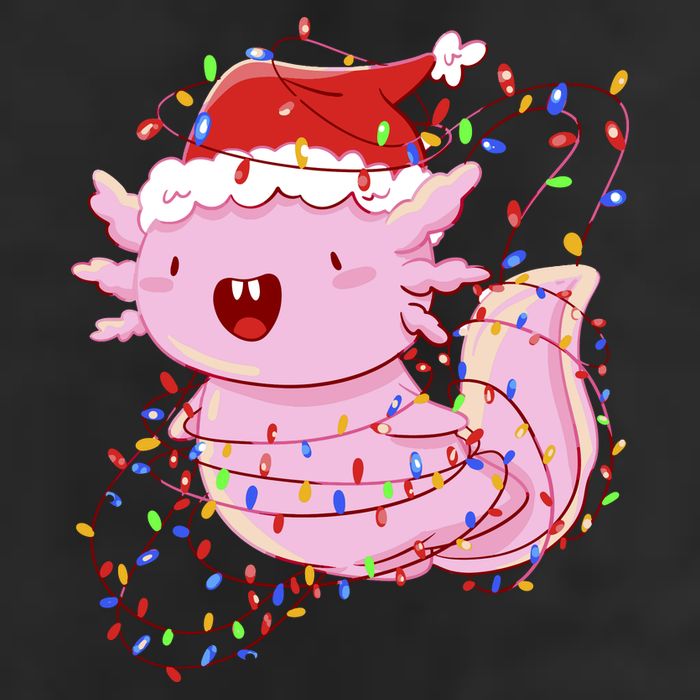 Cute Axolotl Tangled In Christmas Lights Santa Hat Cool Comfort Performance Bucket Hat