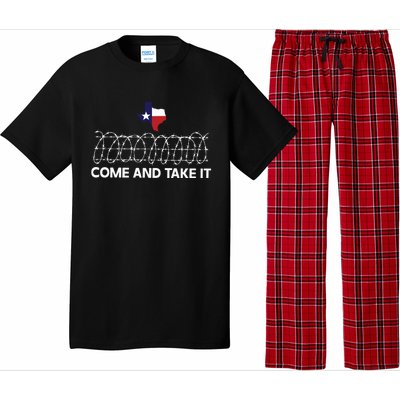 Come And Take It Razor Wire Barbed Wire Border Texas Border Pajama Set