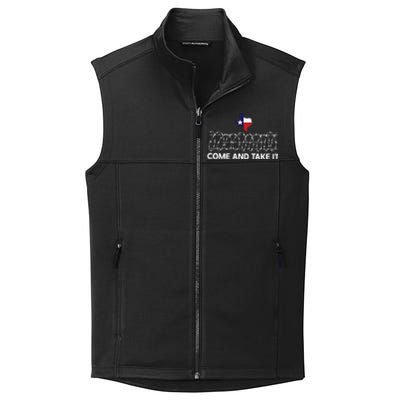 Come And Take It Razor Wire Barbed Wire Border Texas Border Collective Smooth Fleece Vest