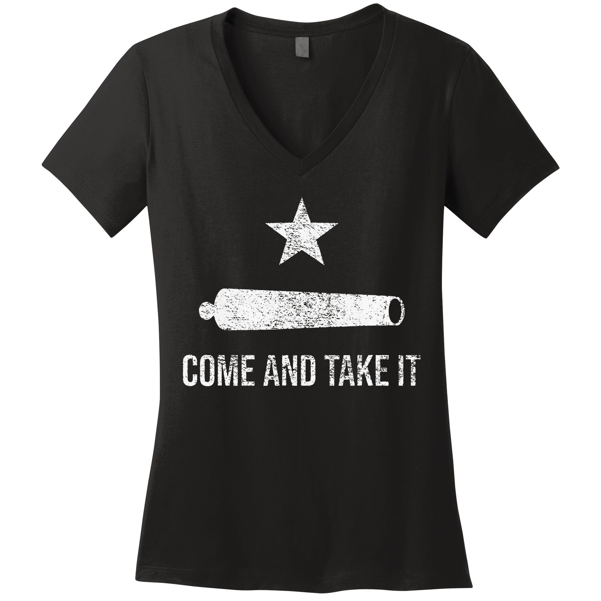 COME AND TAKE IT FLAG TEXAS PRIDE GONZALES CANNON Women's V-Neck T-Shirt