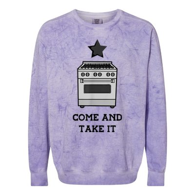 Come And Take It President Joe Biden Ban On Gas Stoves Colorblast Crewneck Sweatshirt