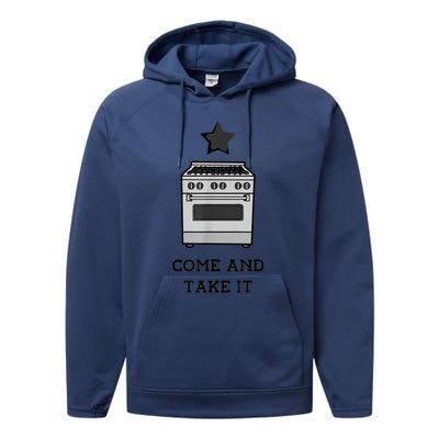 Come And Take It President Joe Biden Ban On Gas Stoves Performance Fleece Hoodie