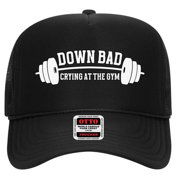 Crying At The Gym High Crown Mesh Back Trucker Hat