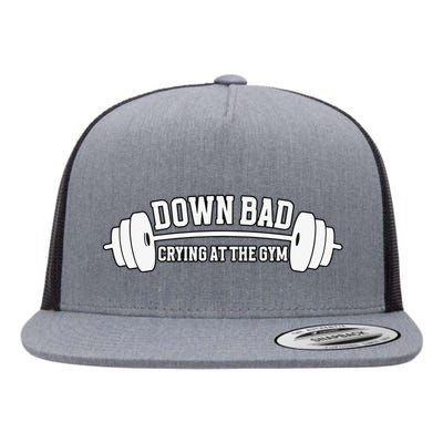 Crying At The Gym Flat Bill Trucker Hat