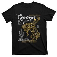 Cowboys And Tequila Country Rodeo Vintage Horse Riding Texas T-Shirt