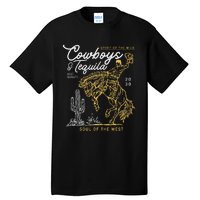 Cowboys And Tequila Country Rodeo Vintage Horse Riding Texas Tall T-Shirt