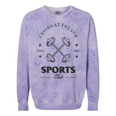 Crying At The Gym Sports Club Ttpd Colorblast Crewneck Sweatshirt