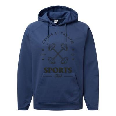 Crying At The Gym Sports Club Ttpd Performance Fleece Hoodie