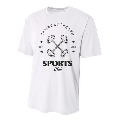 Crying At The Gym Sports Club Ttpd Performance Sprint T-Shirt