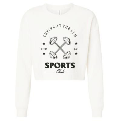 Crying At The Gym Sports Club Ttpd Cropped Pullover Crew