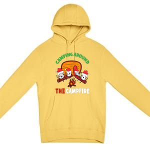 Camping Around The Campfire Chirtsmas Gift Funny Xmas Premium Pullover Hoodie